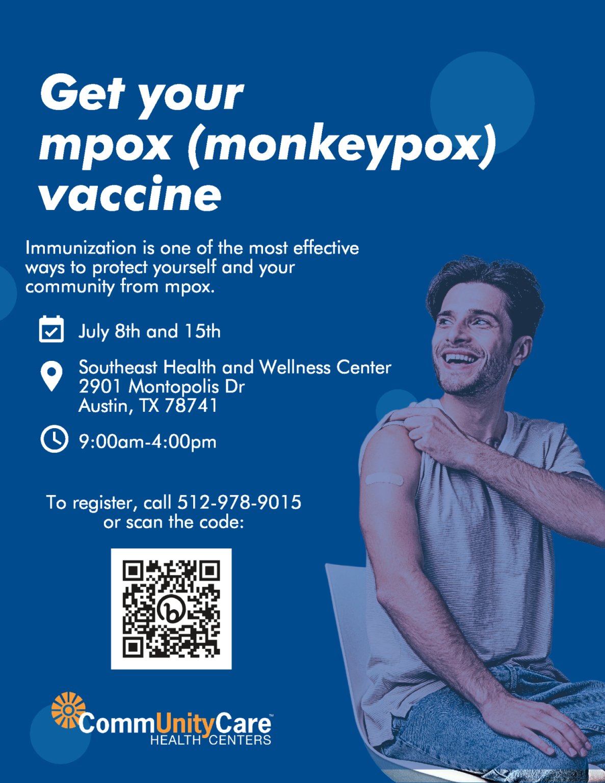 CommUnityCare Hosting Mpox (Monkeypox) Vaccine Event Community Care